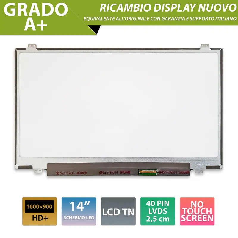 Display LP140WD2-TLB1 LCD TN 14.0″ pollici, 40 Pin LVDS, 1600×900 HD+