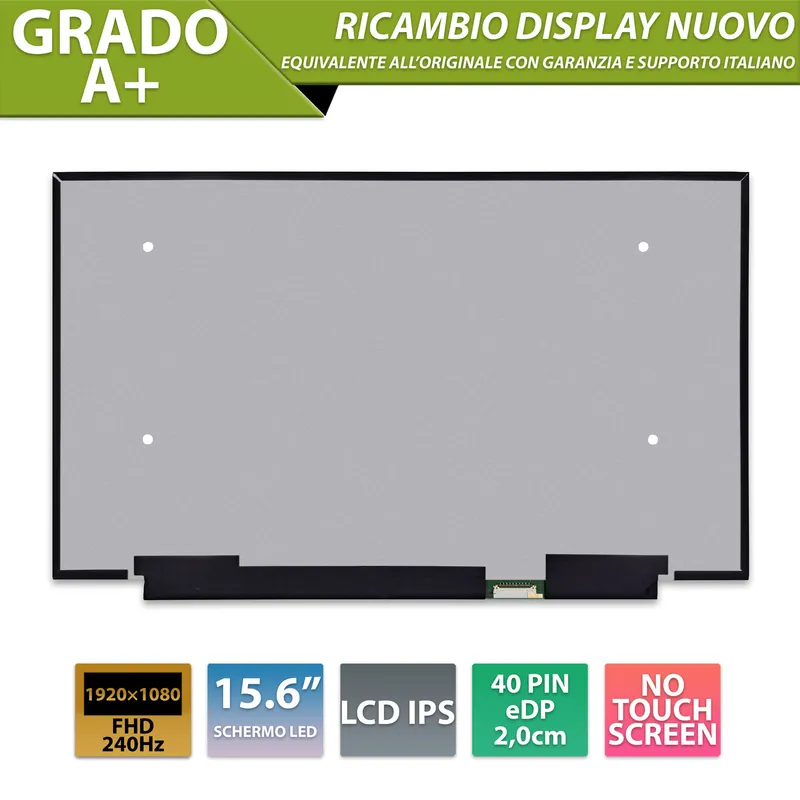 Display LQ156M1JW26 LCD IPS 15.6 pollici 40 Pin eDP, 1920×1080 240Hz