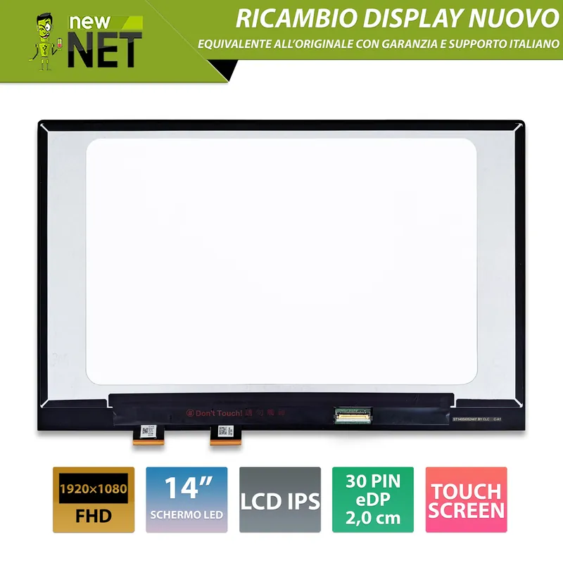 Display touchscreen per ASUS Vivobook TP412 LCD IPS 14.0 pollici 30 Pin eDP, 1920×1080 FHD