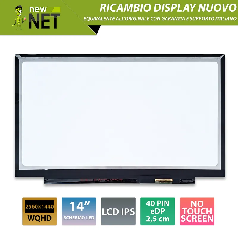 Display LP140QH1-SPA2 LCD IPS 14.0 pollici 40 pin eDP, 2560×1440 WQHD
