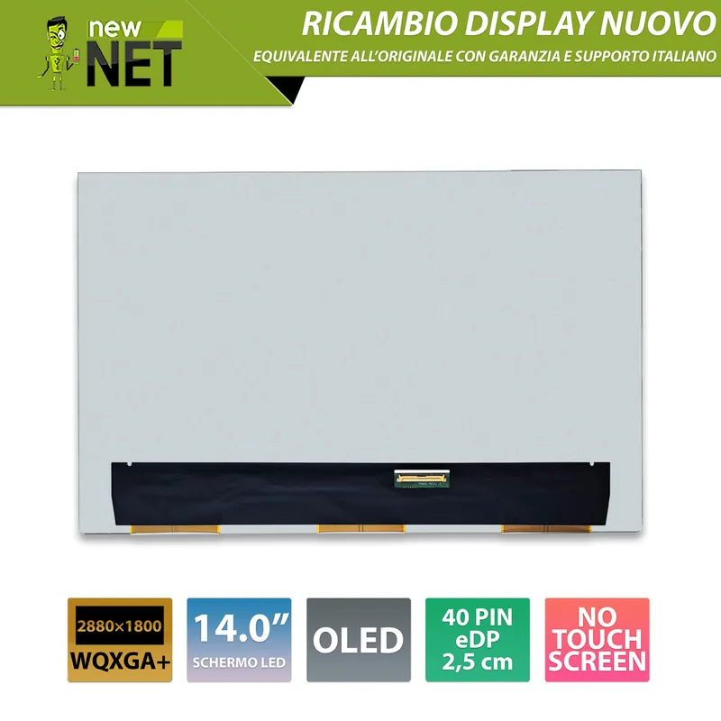 Display OLED ATNA40YK07 14.0 pollici, connettore eDP 40 pin, 2880×1800 WQXGA+ 16 10