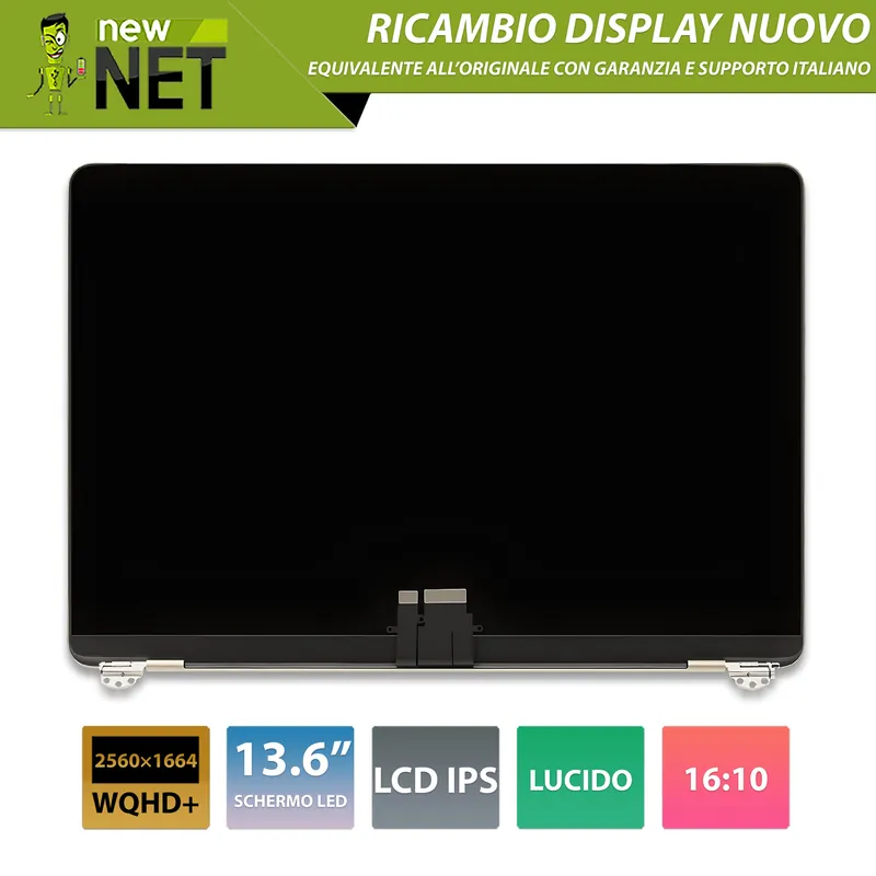 Display compatibile per Apple MacBook Air 13″ model A2681 2022, Starlight (Galassia)