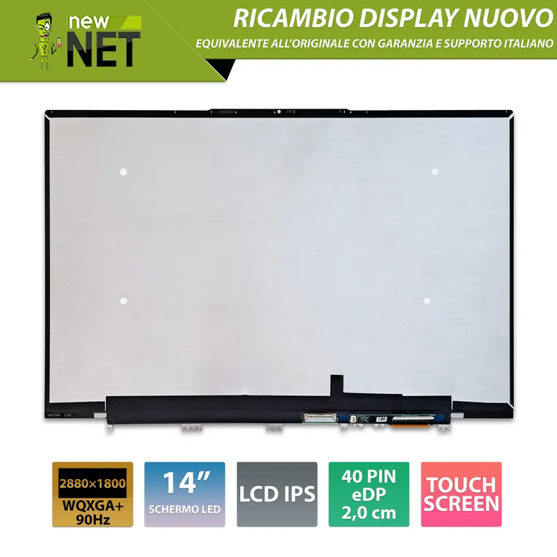 Display touchscreen per Lenovo Yoga Slim 7 Pro 14IAP7, LCD IPS 14.0 pollici 40 Pin eDP, 2880×1800 WQXGA+ 90Hz