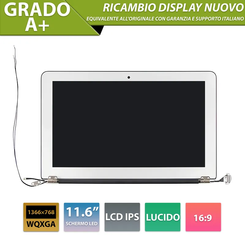 Display compatibile per Apple MacBook Air 11″ model A1370 anno 2010 2011 Silver (Argento)