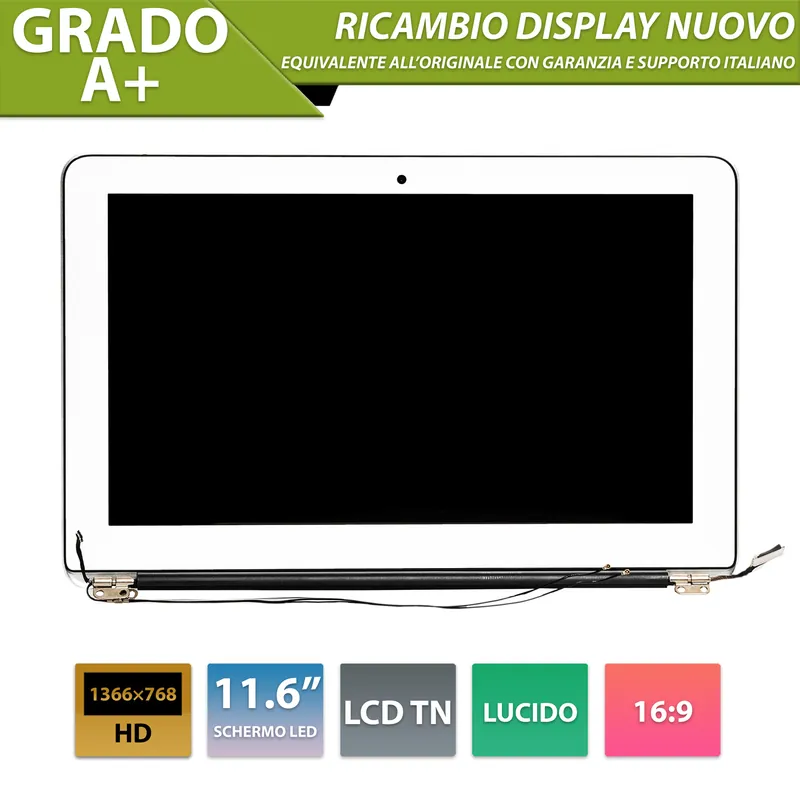 Display compatibile per Apple MacBook Air 11″ model A1465 anno 2013 2014 2015 EMC 2631 2924 Silver (Argento)