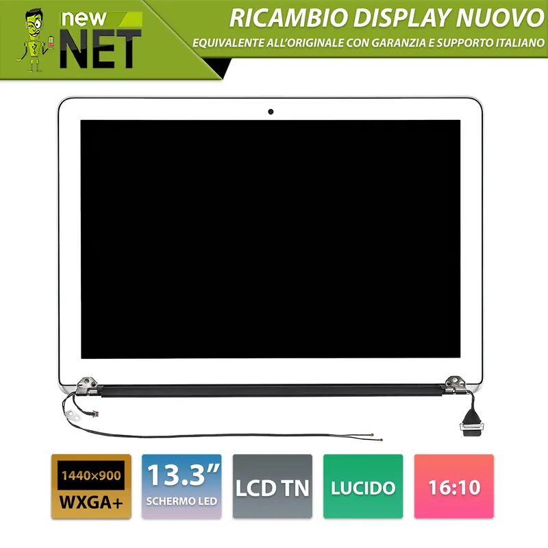 Display A1466 compatibile per Apple MacBook Air 13″, anni 2013 2014 2015, Silver (Argento)