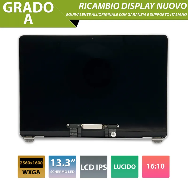 Display compatibile con Apple MacBook Air (13, 2018) 13.3 pollici, model A1932 – Colore Silver / Argento