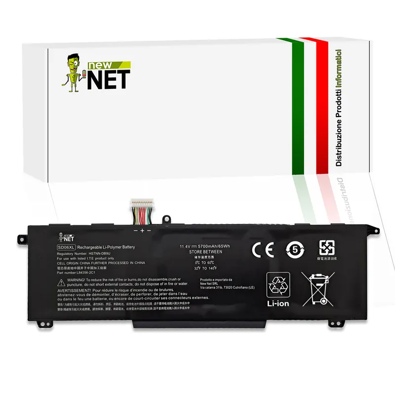 Batteria SD06XL per HP OMEN 15-ek, 15-en – 11.4-11.55V, 5700mAh / 65Wh