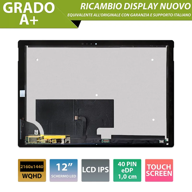 Display touchscreen per Microsoft Surface Pro 3, LCD IPS 12.0 pollici, 2160×1440 WQHD