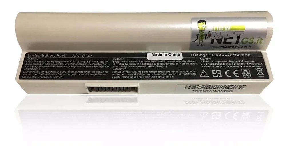 Batteria 49Wh per Asus Eee PC A701 Serie – 7.4 V / 6600mAh