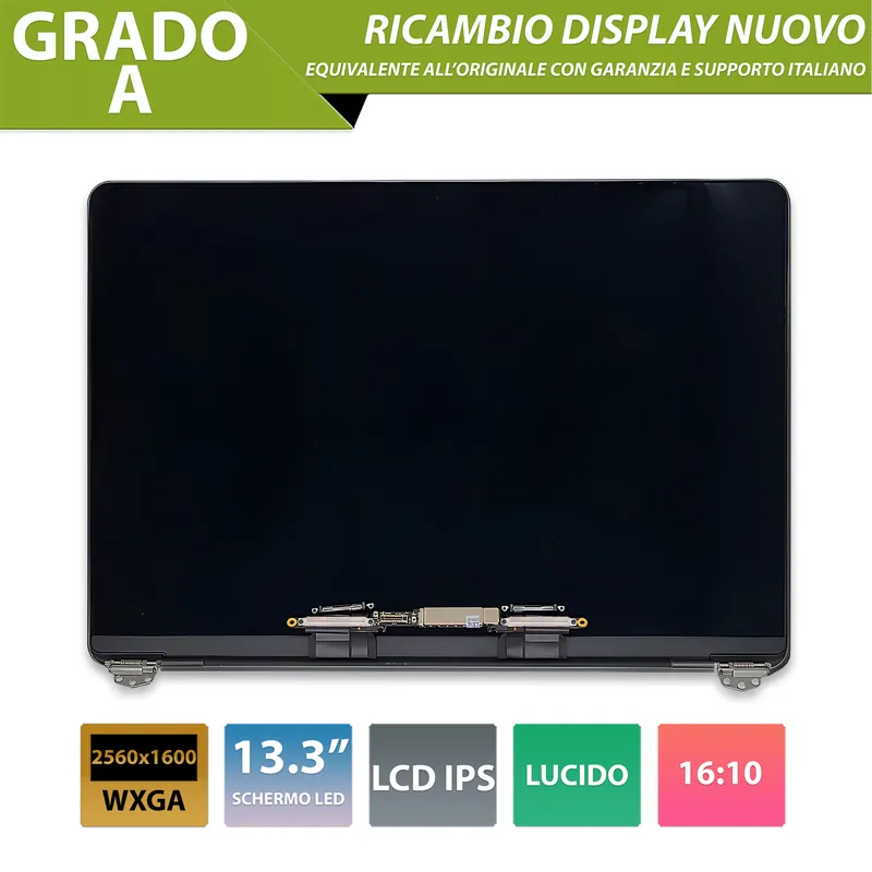 Display compatibile per Apple MacBook Pro 13″ model A1708 anno 2016-2017, Space Gray (Grigio siderale)