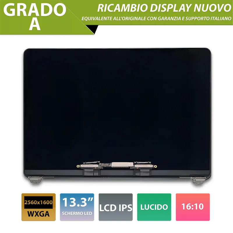 Display compatibile per Apple MacBook Pro 13″ model A2338 anno 2020, Grado A, Space Gray (Grigio siderale)
