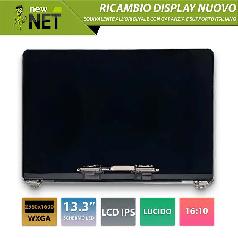 Display compatibile con Apple MacBook Pro 13″ model A2338 anno 2020, Colore Silver / Argento