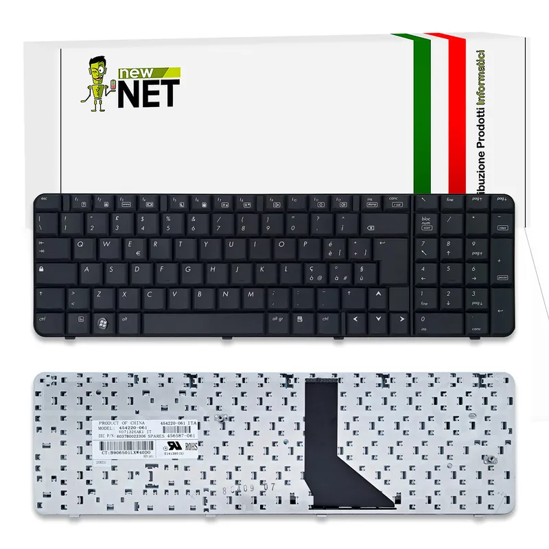 Tastiera per HP Compaq 6820s – con frame, nera