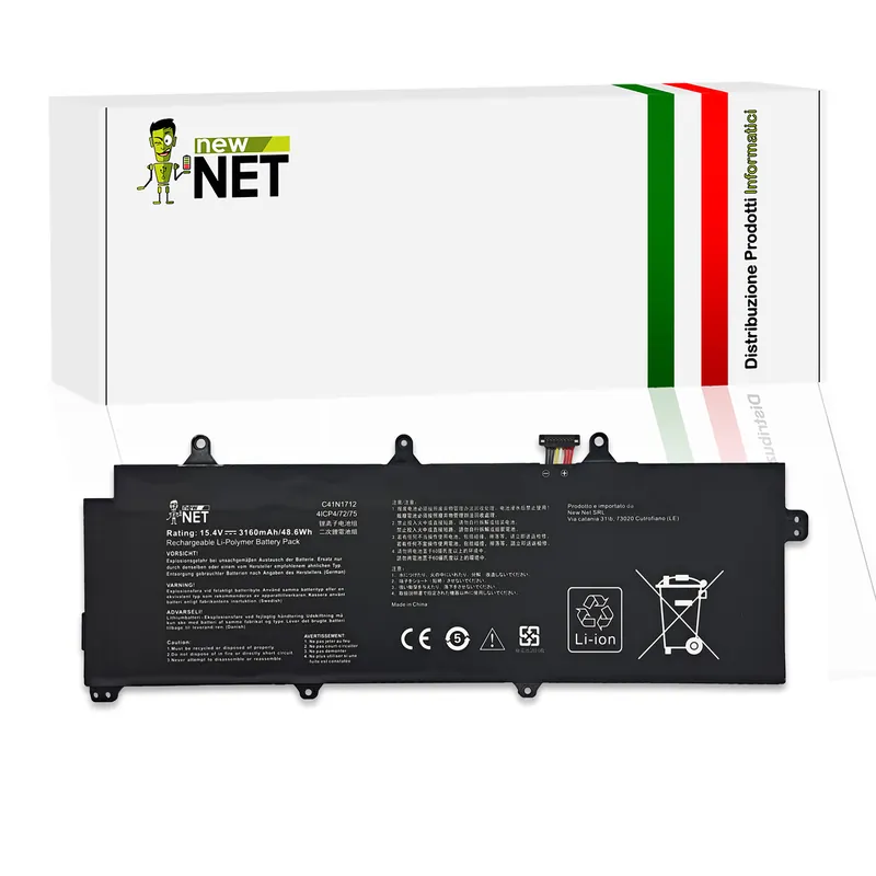 Batteria C41N1712 per ASUS ROG Zephyrus GX501 – 15.4V, 3160mAh, 48.6Wh