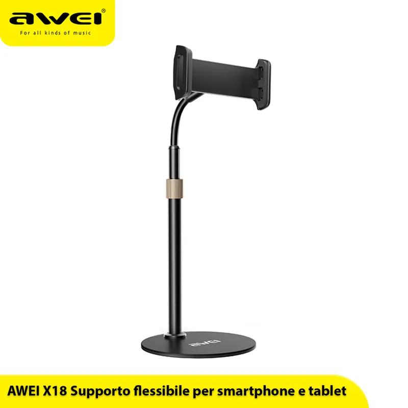 Awei X18 Supporto per telefono da scrivania, regolabile in altezza ed a 360°