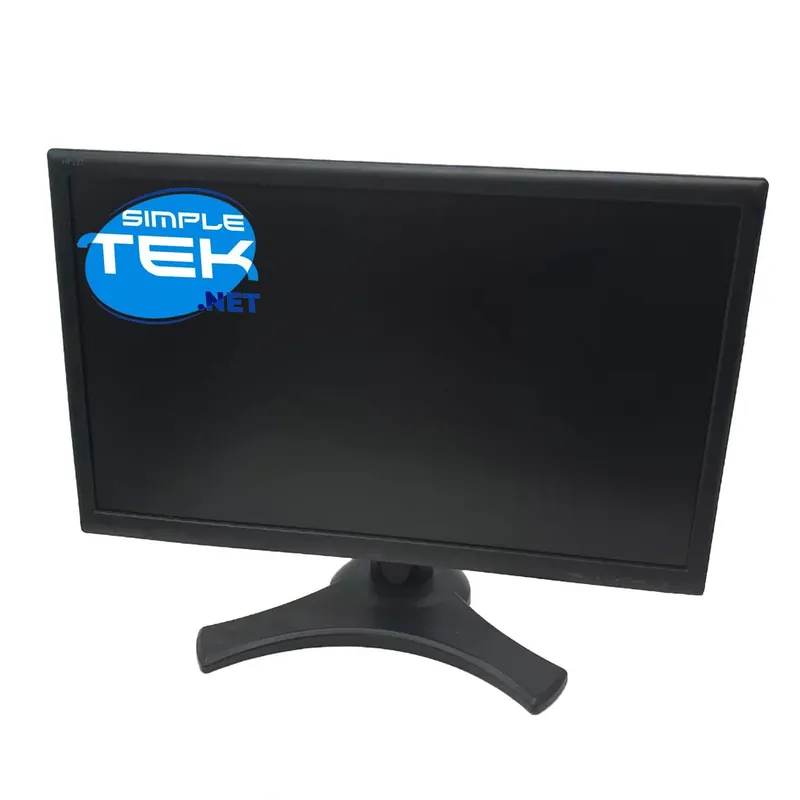 HANNS.G 21,5″ FULL HD MONITOR LCD 22″ 16 9 DVI VGA AUDIO SCHERMO COMPUTER PC GRADO A NERO CON BASE