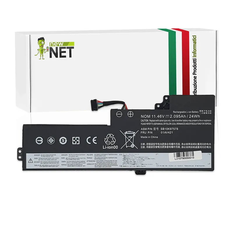 Batteria 01AV419 per Lenovo Thinkpad T470 – 11.46 V / 2095 mAh (Batteria Interna)