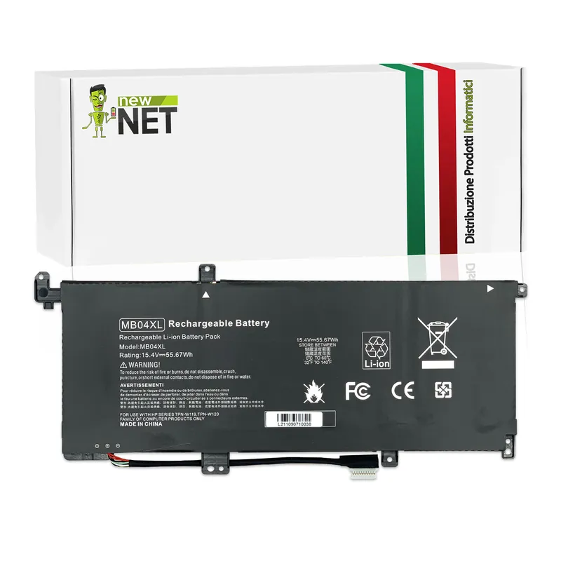 Batteria MB04XL per Hp Envy x360 – 15.4 V / 3600 mAh