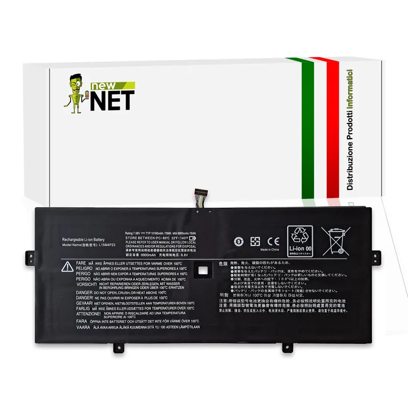 Batteria L15M4P23 76Wh per Lenovo Yoga 910-13IKB – 7.68-7.7V / 9900mAh