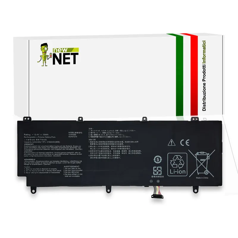 Batteria C41N1805 50Wh per ASUS ROG Zephyrus S – 15.4V / 3255mAh