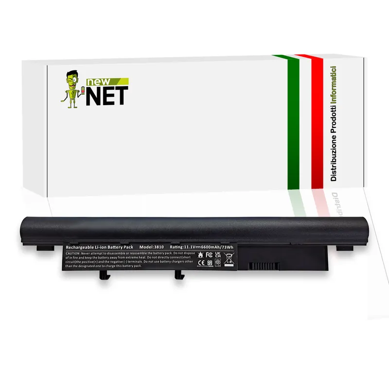 Batteria AS09D51 73Wh per Acer Aspire serie 3810, 4800, 5800 – 10.8-11.1V / 6600mAh