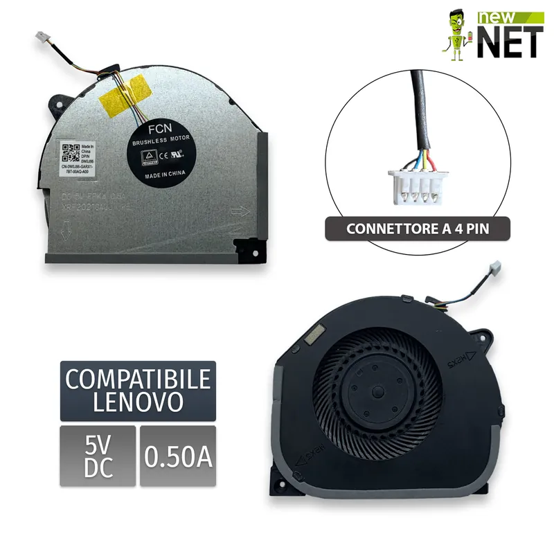 Ventola CPU fan sinistra per Lenovo Legion Y530, Y540, 7000