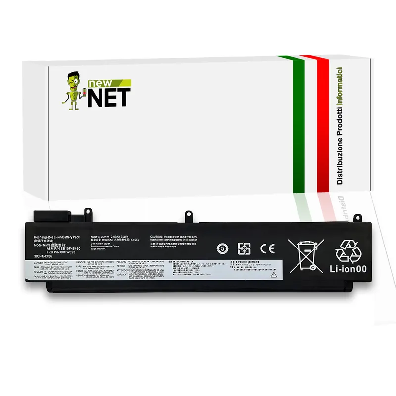 Batteria 00HW022 24Wh per Lenovo ThinkPad T460s T470s- 11.25-11.4V / 2090mAh