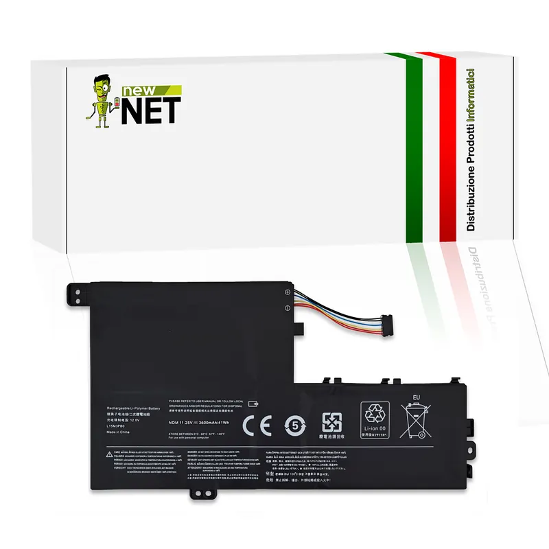 Batteria L15M3PB0 per Lenovo IdeaPad – 11.25-11.4V, 3600mAh, 41Wh