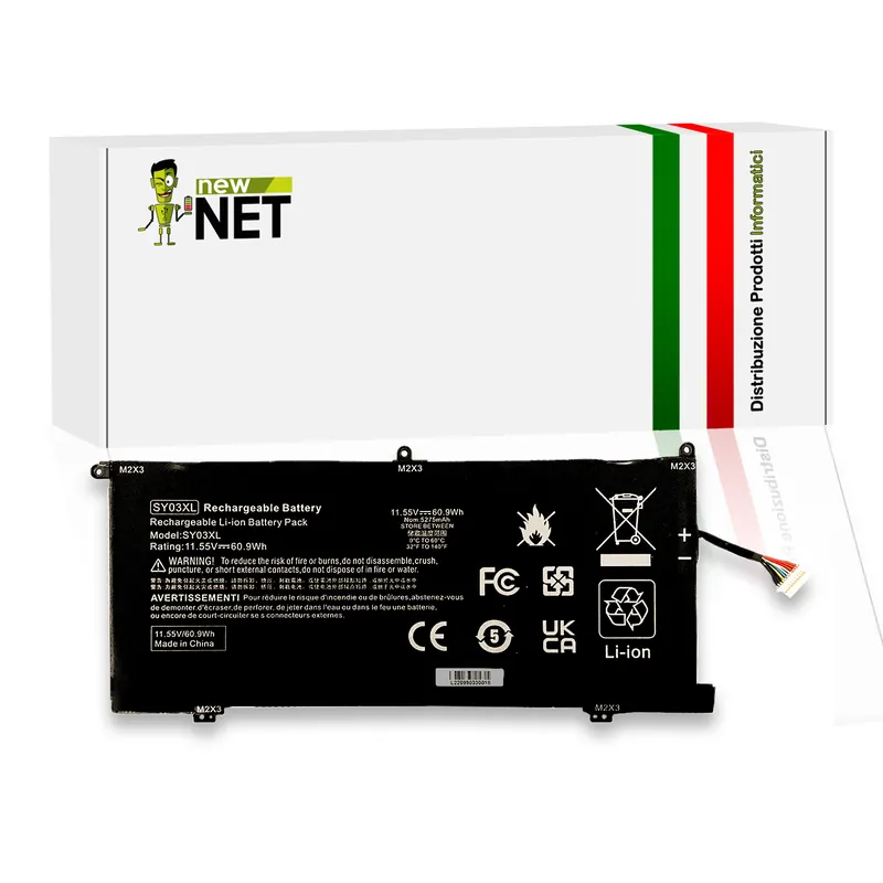 Batteria SY03XL 60.9Wh per HP Chromebook – 11.55V / 5273mAh