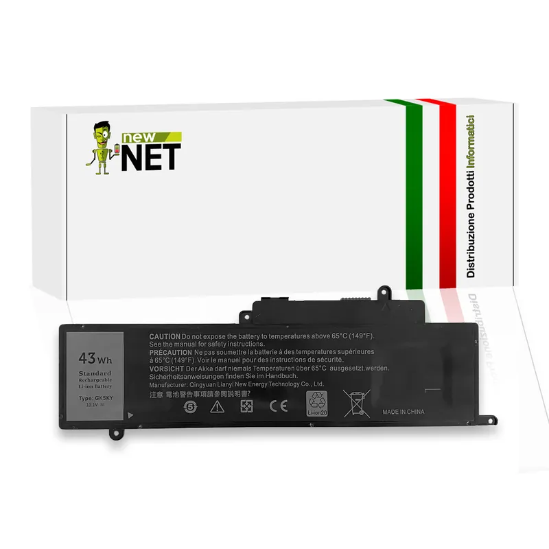 Batteria GK5KY 43Wh per Dell Inspiron 11, 13, 15 – 11.1V / 3874mAh