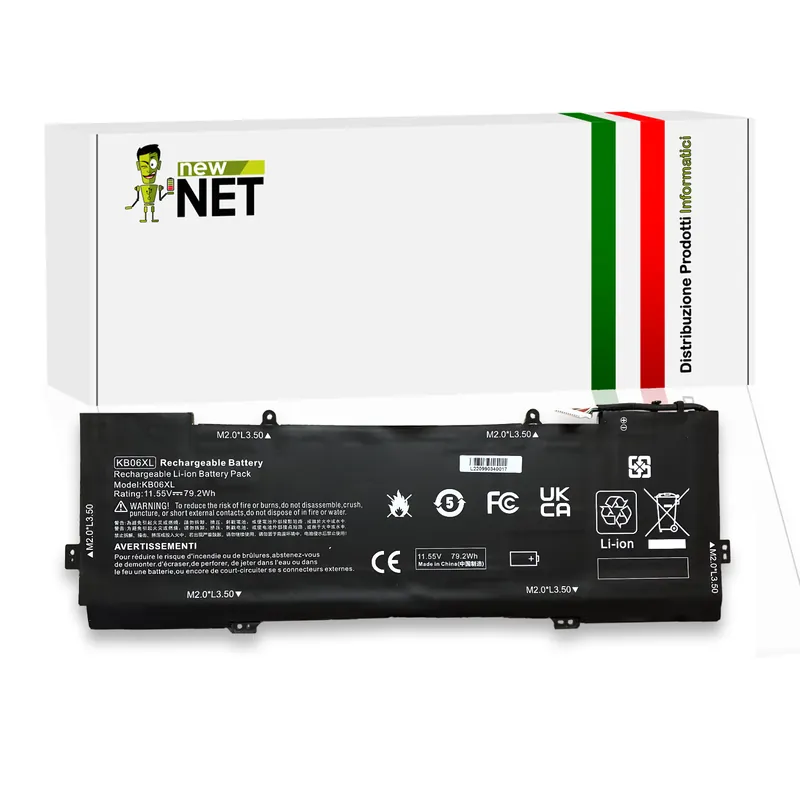 Batteria KB06XL 79.2Wh per HP Spectre X360 15 – 11.55V / 6860mAh