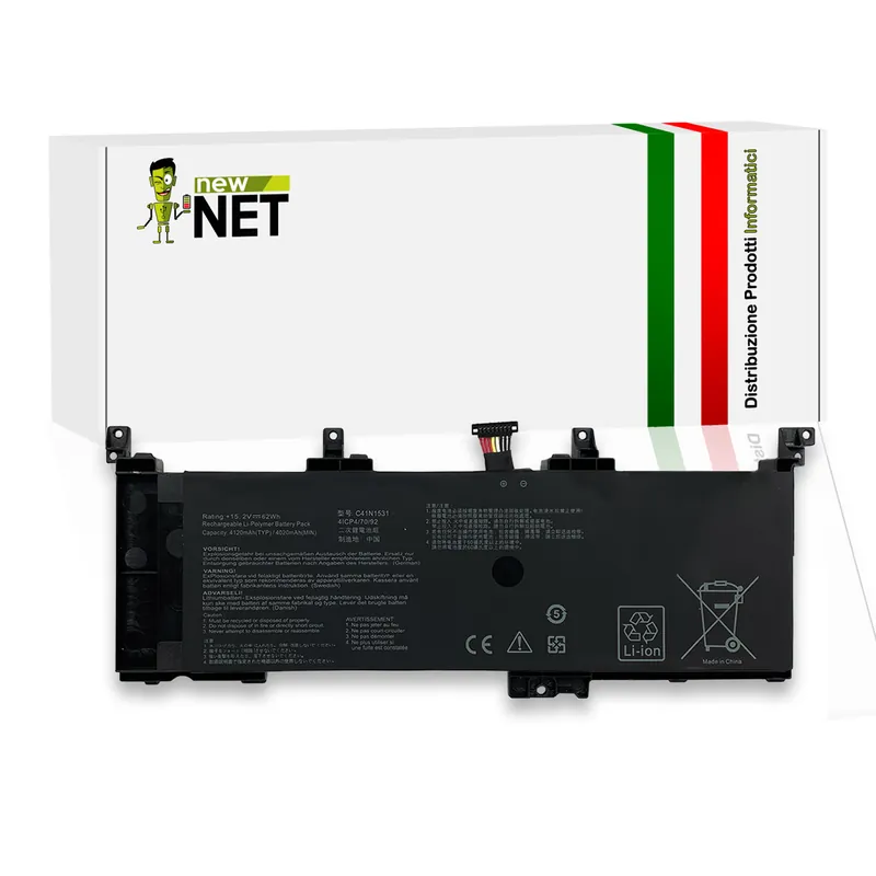 Batteria 62 Wh per ASUS serie G502VS – 15,2 V / 4120 mAh
