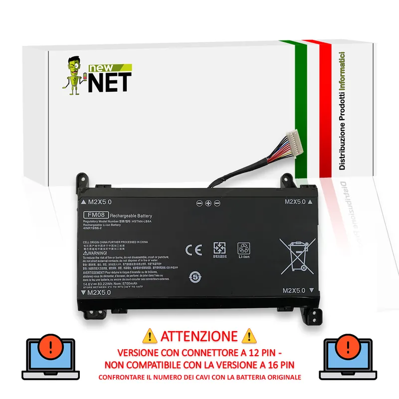Batteria 56 Wh per HP Omen 17 – 14,4-14,8 V / 5700 mAh