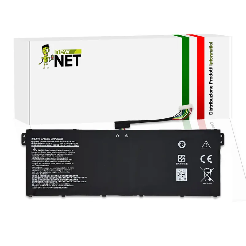 Batteria AP19B8K per Acer Aspire 1, Aspire 3 – 11.25V, 3831mAh, 43Wh