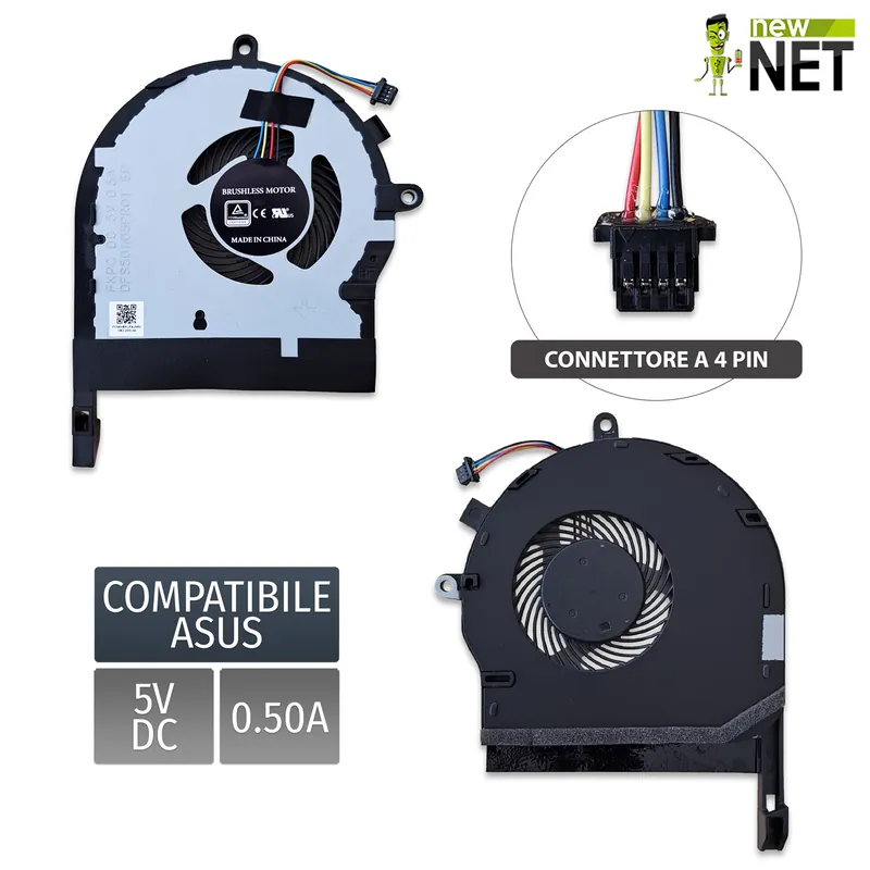Ventola CPU fan 13NR00J0P01021 per notebook ASUS TUF Gaming – 4 Pin