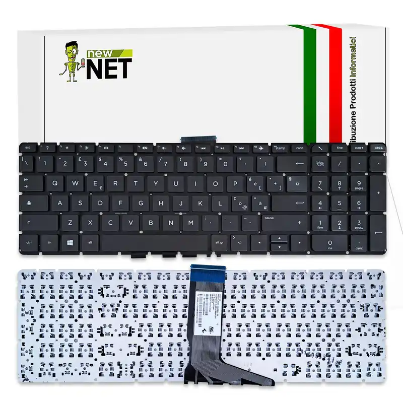 Tastiera 854823-061 per HP Pavilion x360 15-bk, nera, senza frame