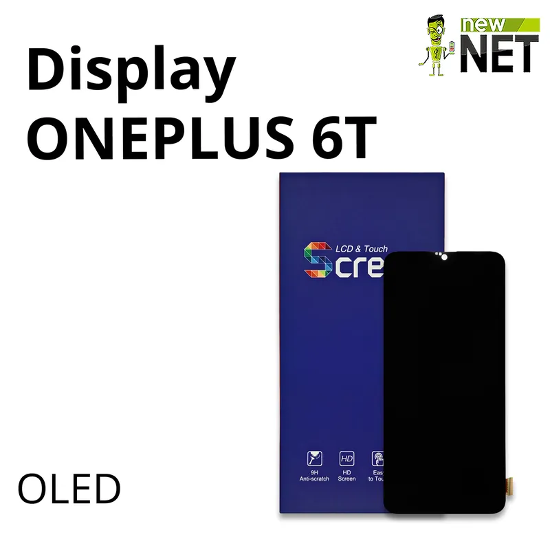 Display OLED compatibile per OnePlus 6T A6010, A6013, Touch Screen, No Frame