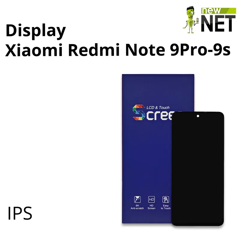 Display compatibile per Xiaomi Redmi Note 9 Pro e 9S M2003J6B2G, M2003J6A1G, LCD IPS, Touch Screen, No Frame
