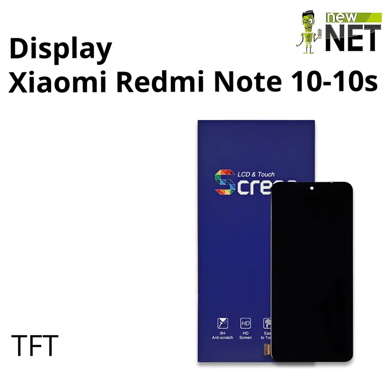 Display compatibile per Xiaomi Redmi Note 10 4G e 10S 4G M2101K7AG LCD TFT , Touch Screen, No Frame
