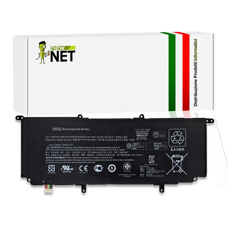 Batteria WR03XL per HP Split x2 – 10.8-11.1V, 2883mAh, 32Wh