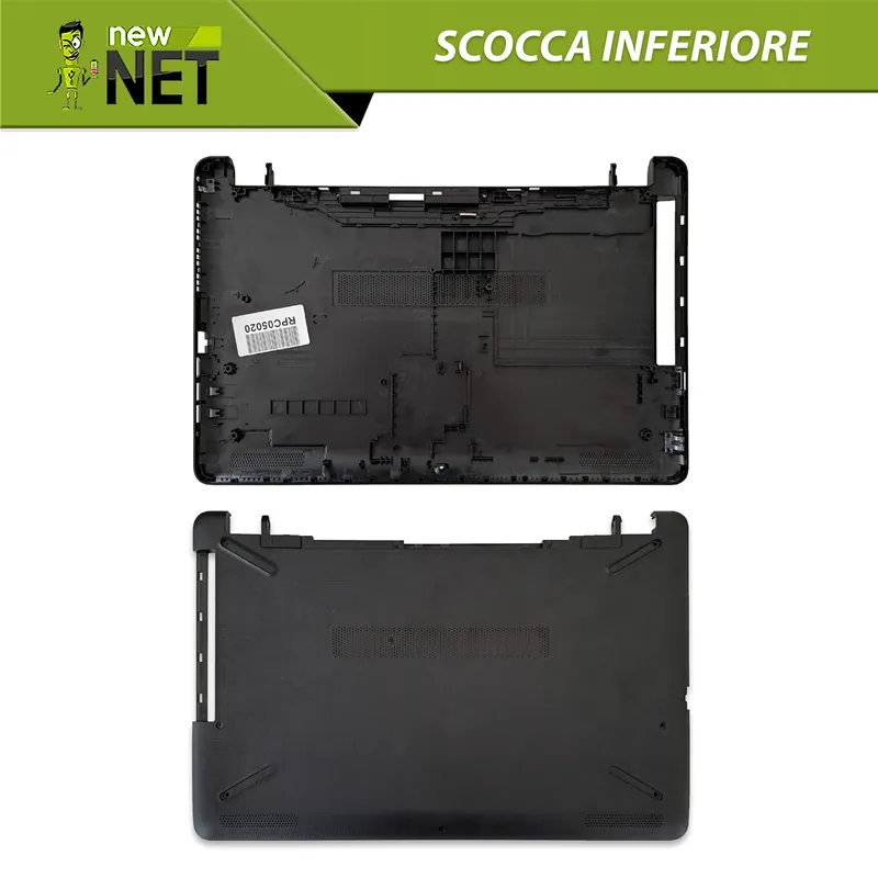 Bottom Case Scocca inferiore 924907-001 per HP 15-BS, 15-BW – Colore Jet Black (Nero) (Senza porta VGA) (OEM)
