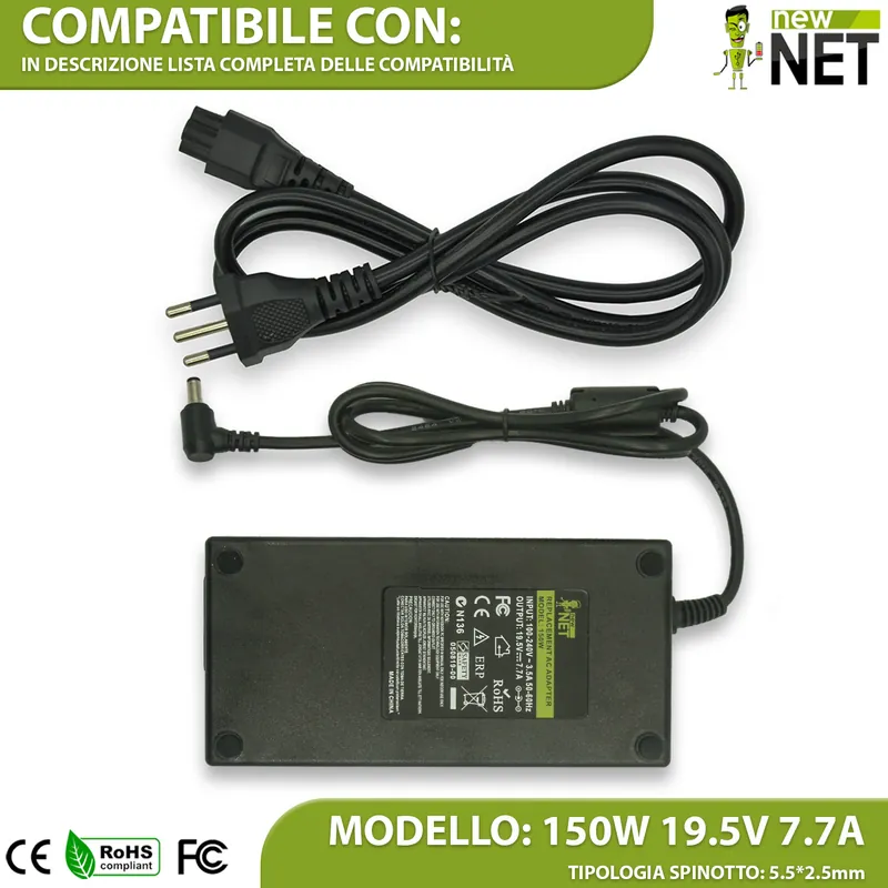 Alimentatore 150 W per notebook ASUS ROG Strix – 19,5 V / 7,7 A