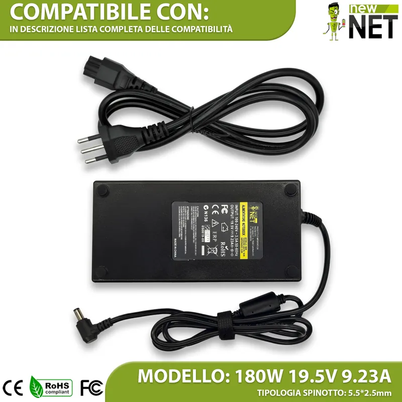 Alimentatore 180 W per notebook ASUS A53 – 19,5 V / 9,23 A