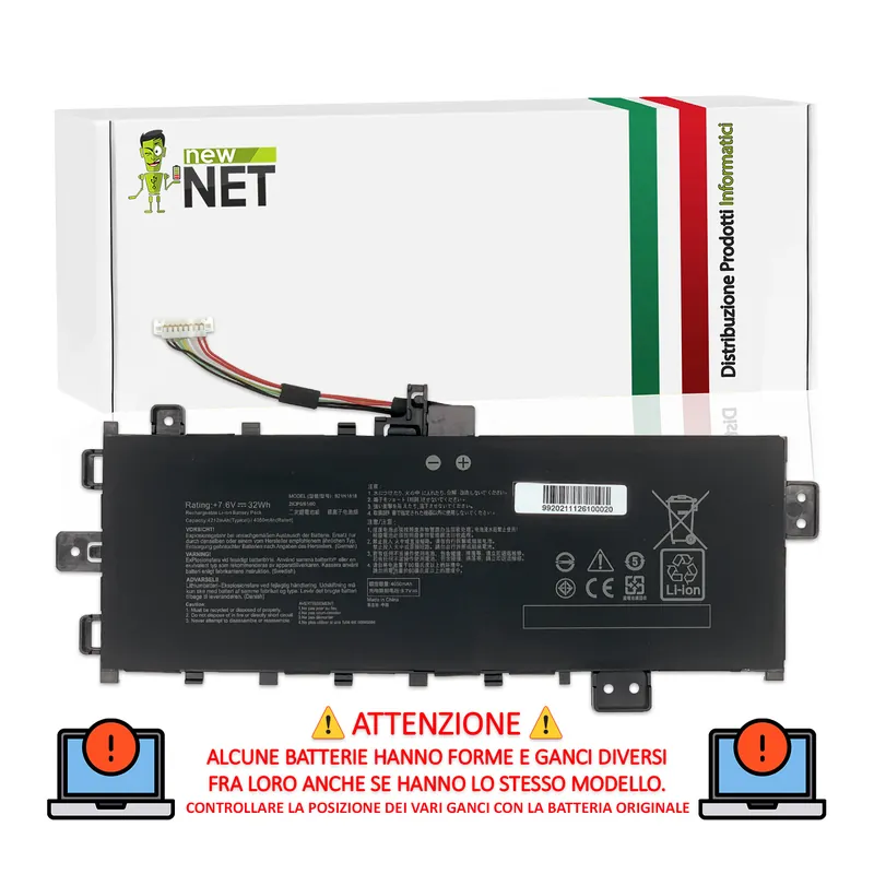 Batteria B21N1818 per Asus – 7.6 V / 4212 mAh