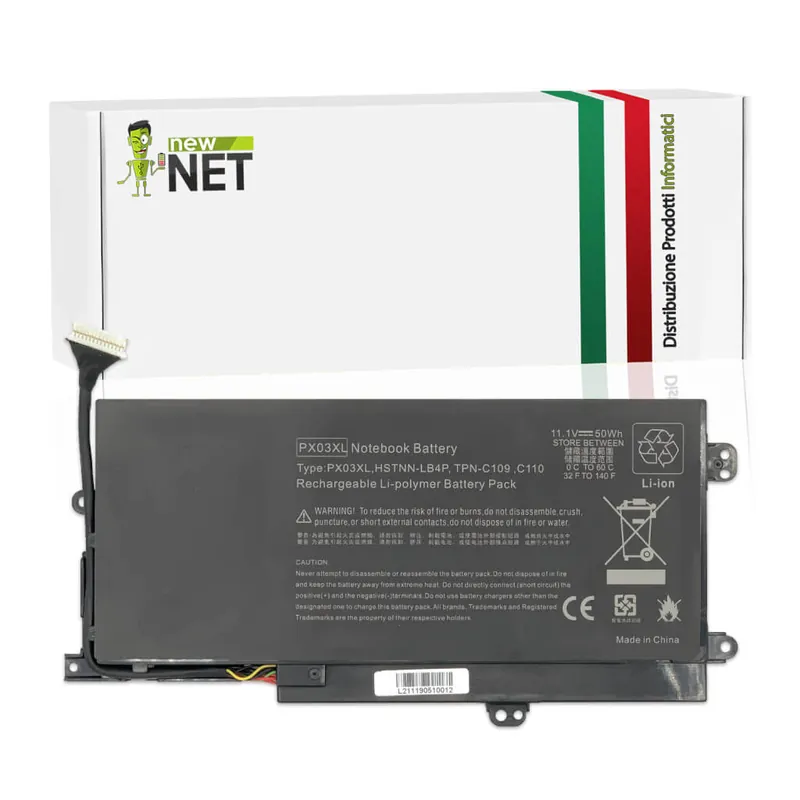Batteria PX03XL per HP Envy – 10.8 – 11.1 V / 4500 mAh