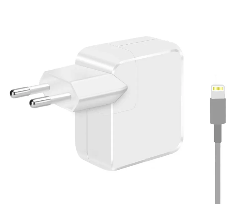 Alimentatore Caricabatterie con cavo Lightning per Apple iPhone iPad – 5 V / 2.4 A / 12 W