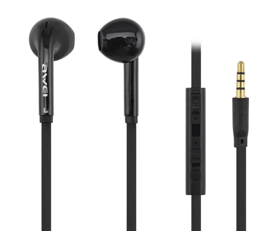 Auricolari Awei ES-15hi – Ingresso jack 3.5 mm – Stereo – Nero