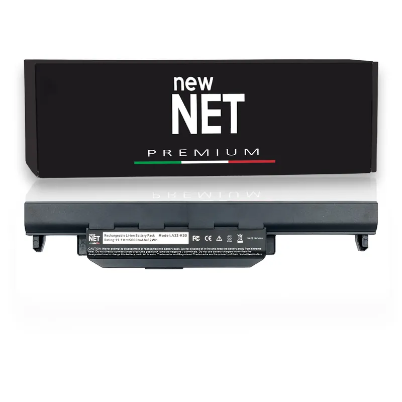 PREMIUM – Batteria A32-K55 per Asus – 10.8 – 11.1 V / 5600 mAh (Celle Panasonic Originali)