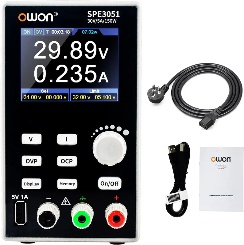 Hantek DSO2D15 Oscilloscopio Digitale da Tavolo 2CH + AFG, 150MHz, 1GSa/s, con Generatore di Segnali